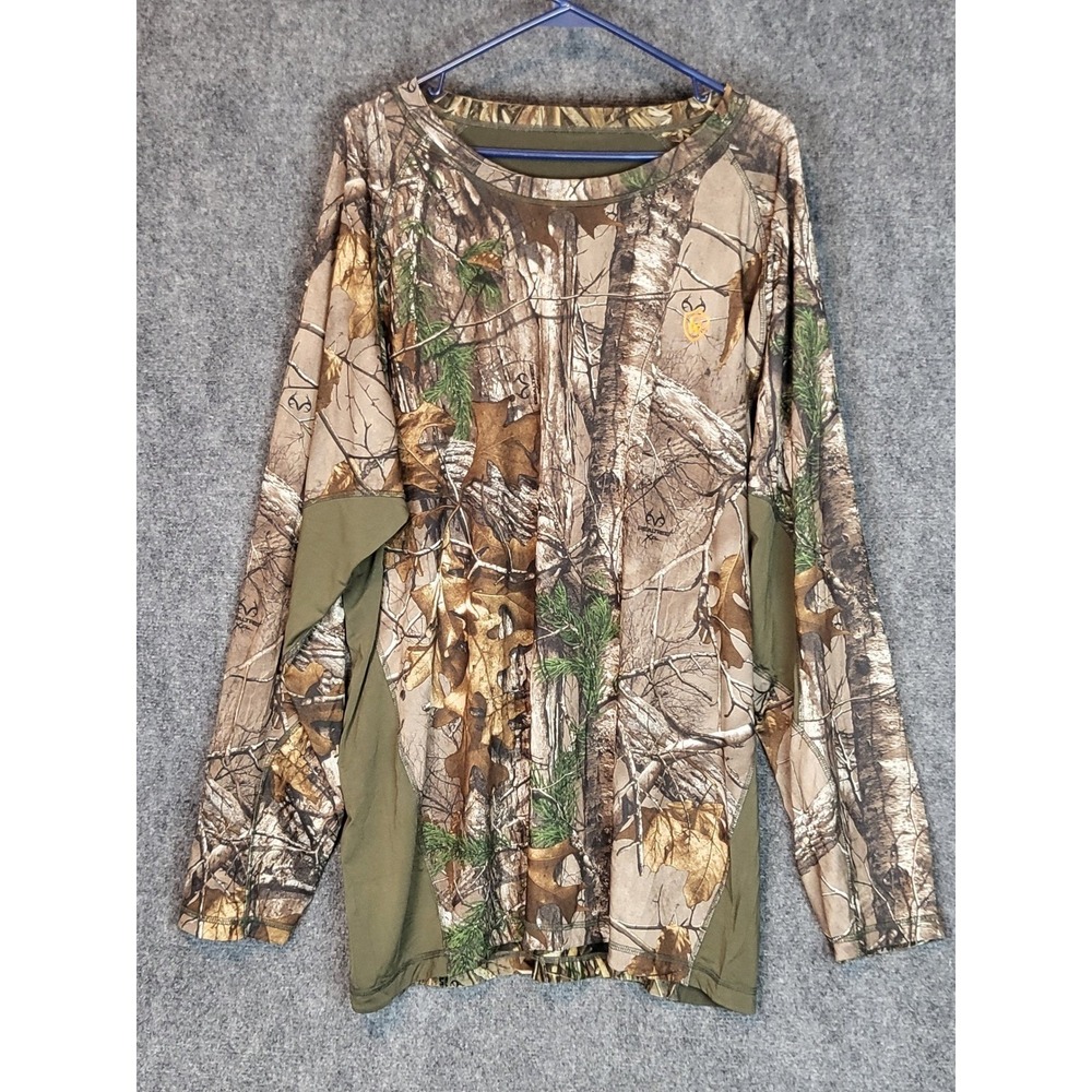Mens XXL Shirt Hunting Camo Long Sleeve Performance Realtree APG Outdoor